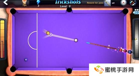 台球风云花式解球高难度关卡解法介绍
