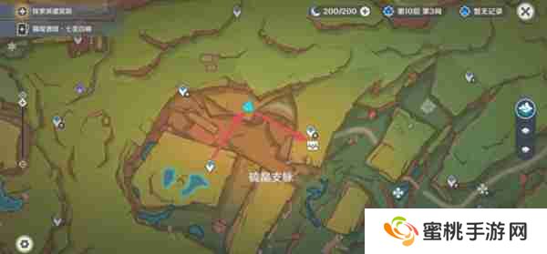 《原神》硫晶支脉山顶宝箱位置 硫晶支脉三宝箱如何打开